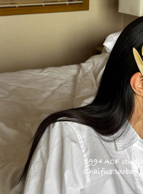 柴夫工作室/F301 港风复古醋酸不规则侧边鸭嘴夹简约百搭一字发夹