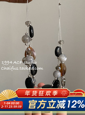 港风复古流苏多层串珠项链