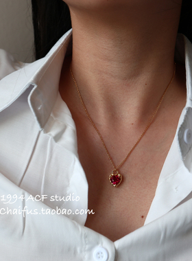 法式宫廷风奢华荆棘尖晶项链