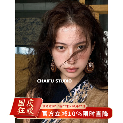 中东民族做旧金属蝴蝶耳环