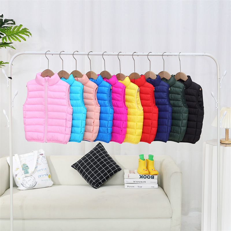 儿童春秋羽绒绵马甲男女