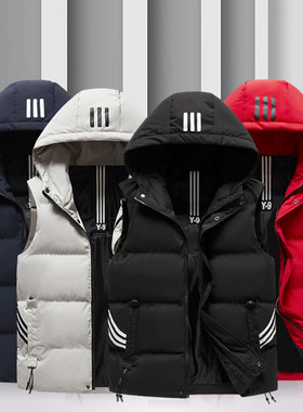 2024秋冬季新款羽绒棉男士马甲背心休闲大码保暖棉马甲坎肩外套男
