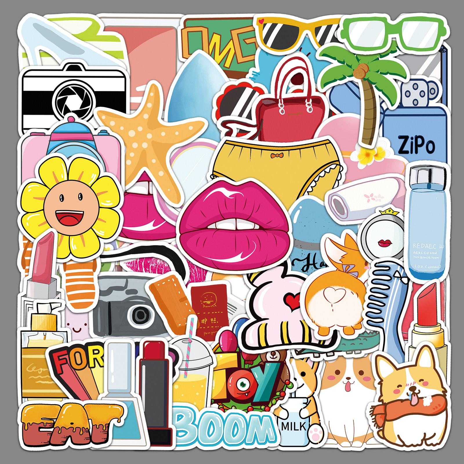 50张ins行李箱笔记本电脑贴纸