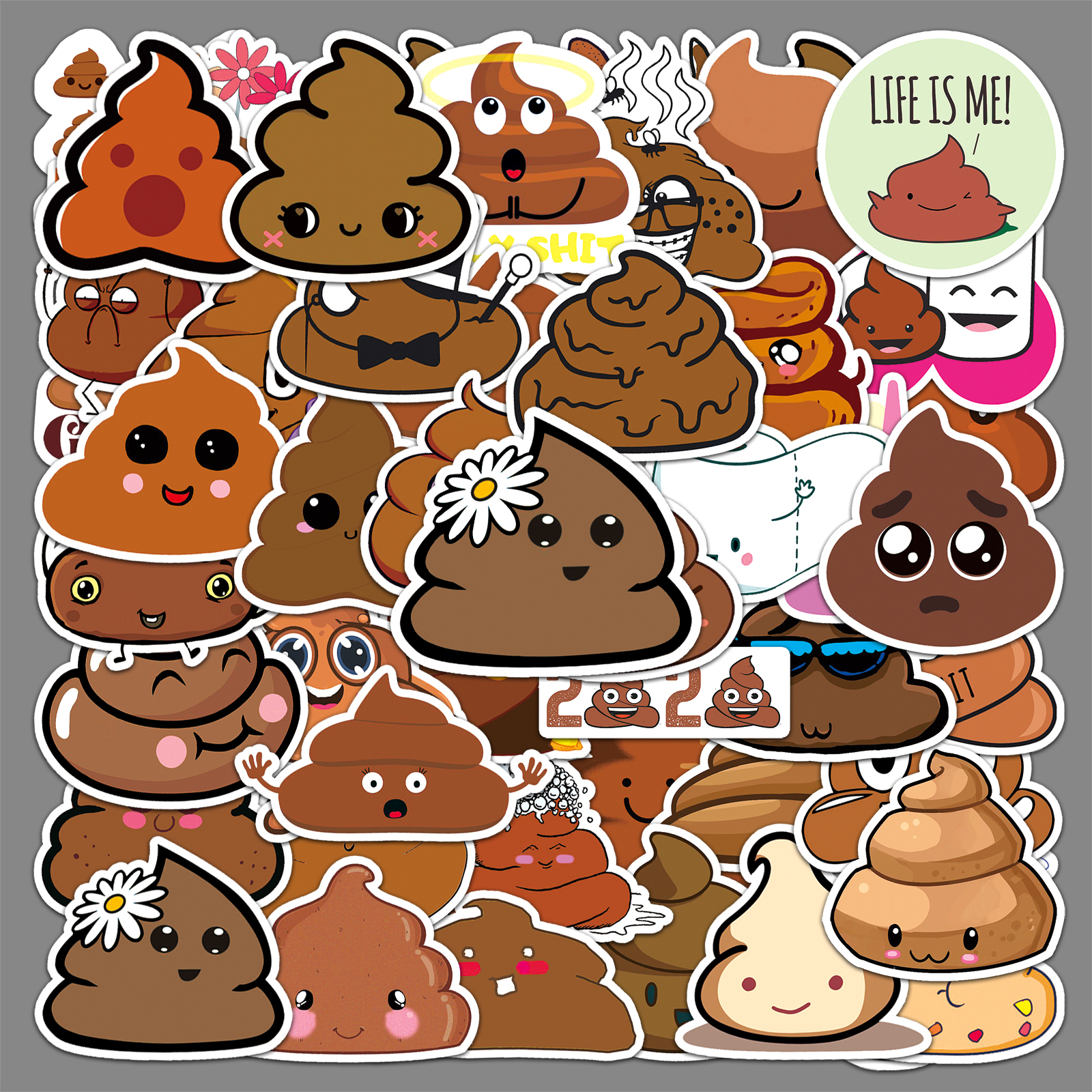 50张便便恶搞行李箱贴纸创意潮流涂鸦个性防水笔记本电脑装饰贴纸