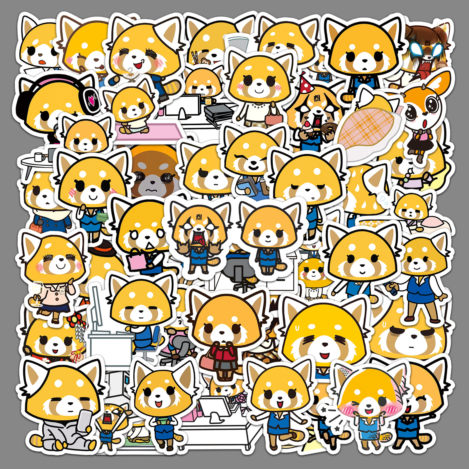 50张职场小烈手账贴纸小尺寸卡通可爱防水行李箱笔记本三丽鸥贴纸