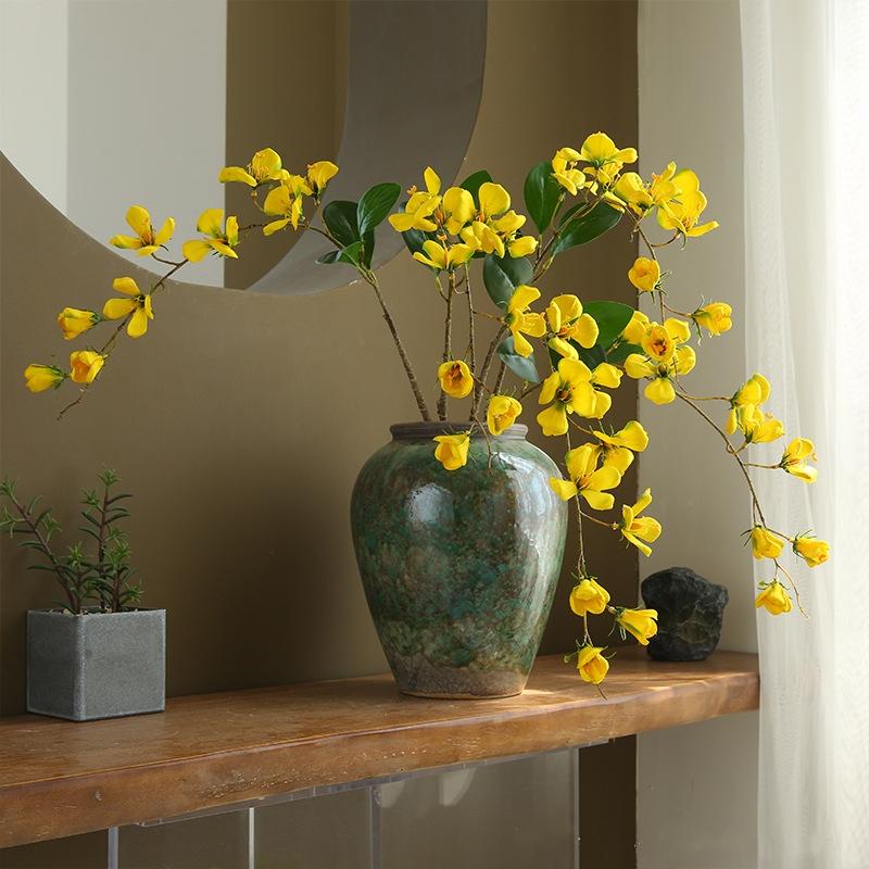 绢花兰花高仿真展厅假花逼真自然