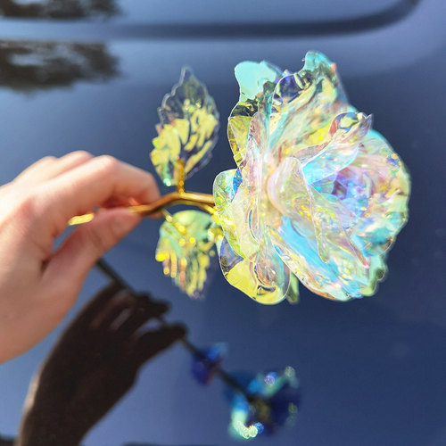 量心良品发光玫瑰花仿真花送闺密