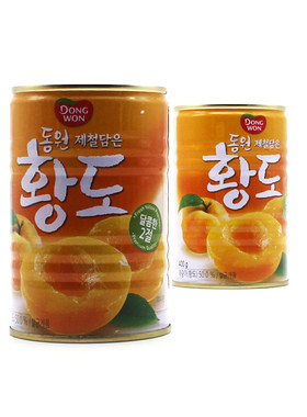 进口韩国东远大颗果肉400g罐头