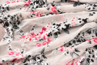 柔软垂感真丝烂花绡1.4米宽白色真丝仙女裙面料特价 一米 89元