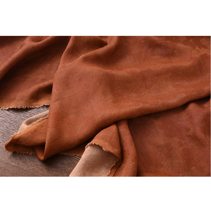 提花真丝苏锦红云纱花罗香云纱