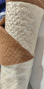 提花真丝棉缎牦牛绒绗缝棉1.1门幅320克120一米