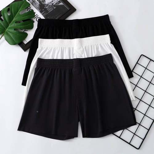 夏季冰丝宽松阿罗裤男士内裤高弹透气沙滩裤男生平角裤四角裤短裤