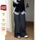 早秋胖mm大码 子宽松bf慵懒风西装 女装 休闲裤 垂感高腰巨显瘦阔腿裤