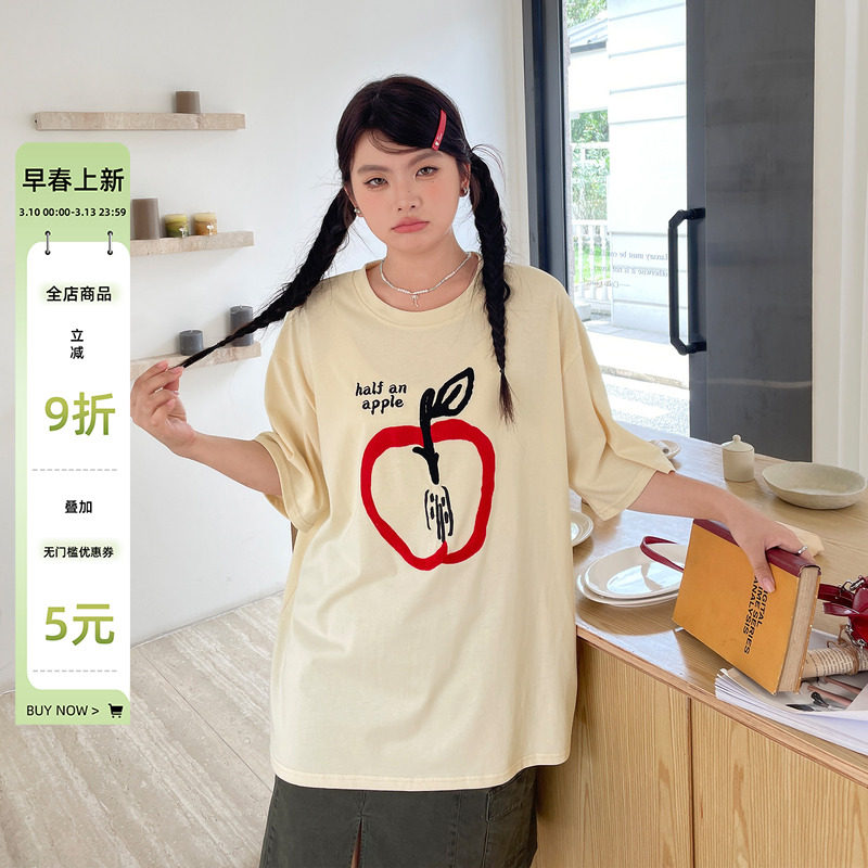 大码女装夏2025新款短袖胖mm显瘦遮肚子刺绣款独特漂亮减龄款上衣