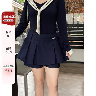 2025新款女装独特漂亮减龄短款裙子大码胖mm高腰显瘦百褶半身裙裤