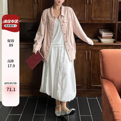 小草宽松定制高腰a字半身裙大码女装胖mm早秋新款显瘦超好看裙子