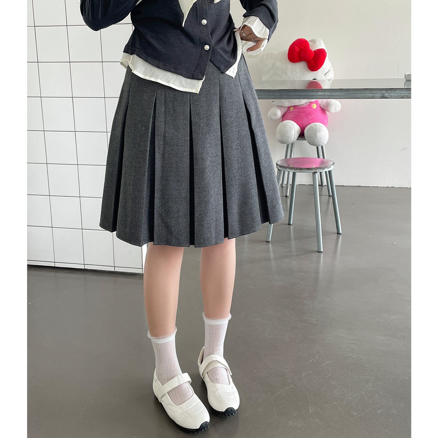 小草宽松定制炸街独特漂亮百褶裙子大码女装胖mm绝美巨显瘦半身裙