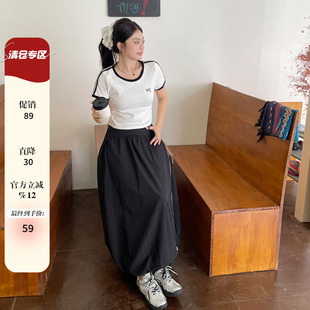 美式 夏季 复古设计感不撞款 套装 胖mm气质两件套潮 2025新款 大码 女装