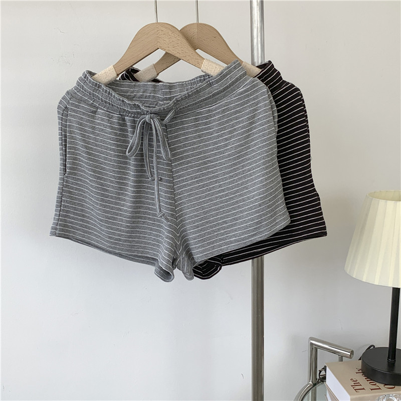 莫代尔一样质感条纹阔腿针织短裤女垂感高腰显瘦运动舞蹈居家裤,女装/女士精品,休闲裤,淘宝优惠券,粉丝福利购,淘宝优惠卷