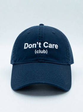 Dont Care Club刺绣字母棒球帽男女同款情侣显脸小鸭舌帽