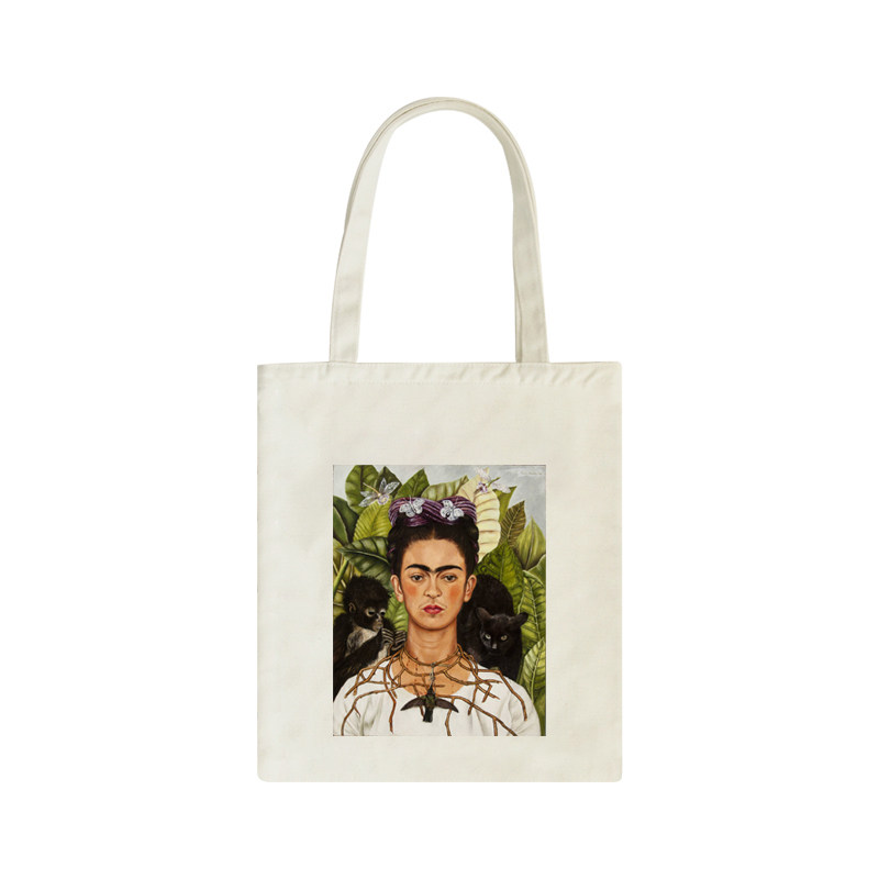 【一布】Frida kahlo弗里达卡罗西班牙油画复古帆布包单肩包