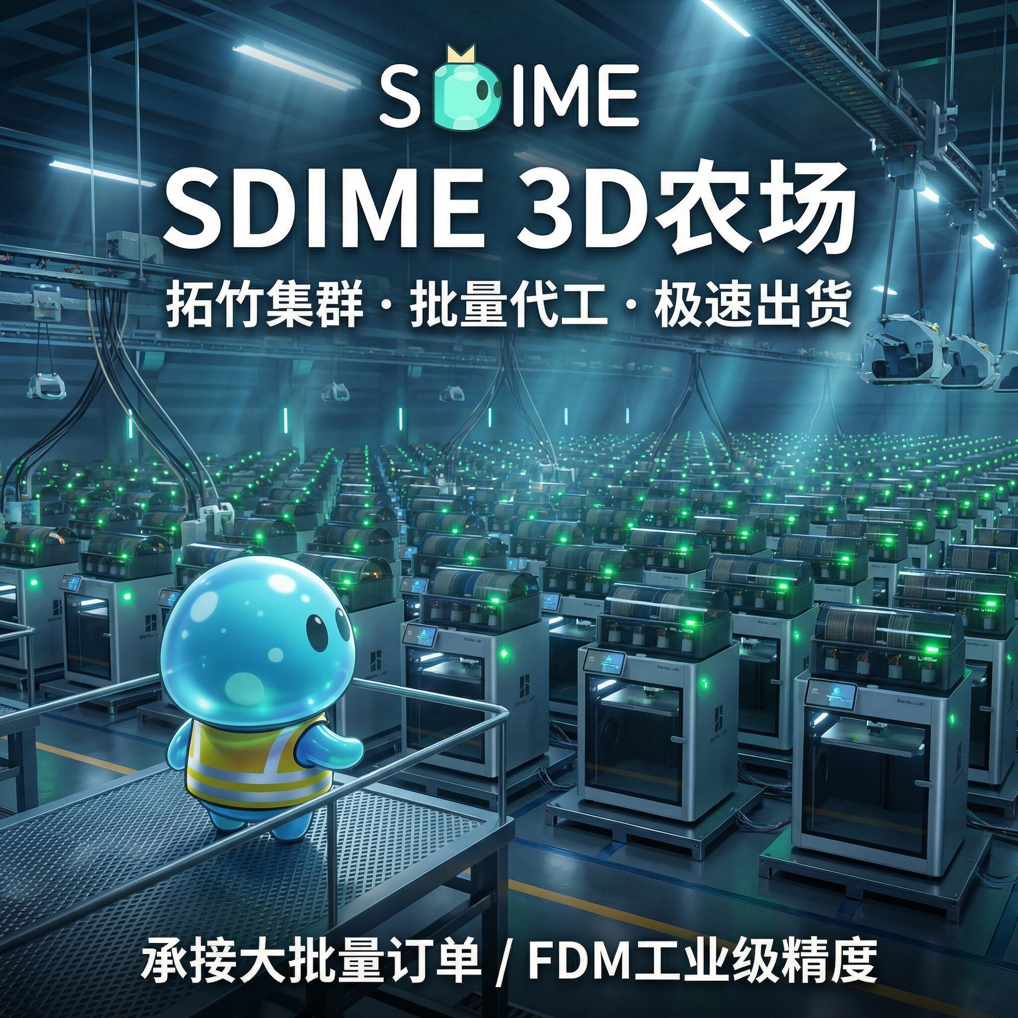 【SDIME】拓竹3D打印承接 FDM代工定制零件打样3D农场大批量出货