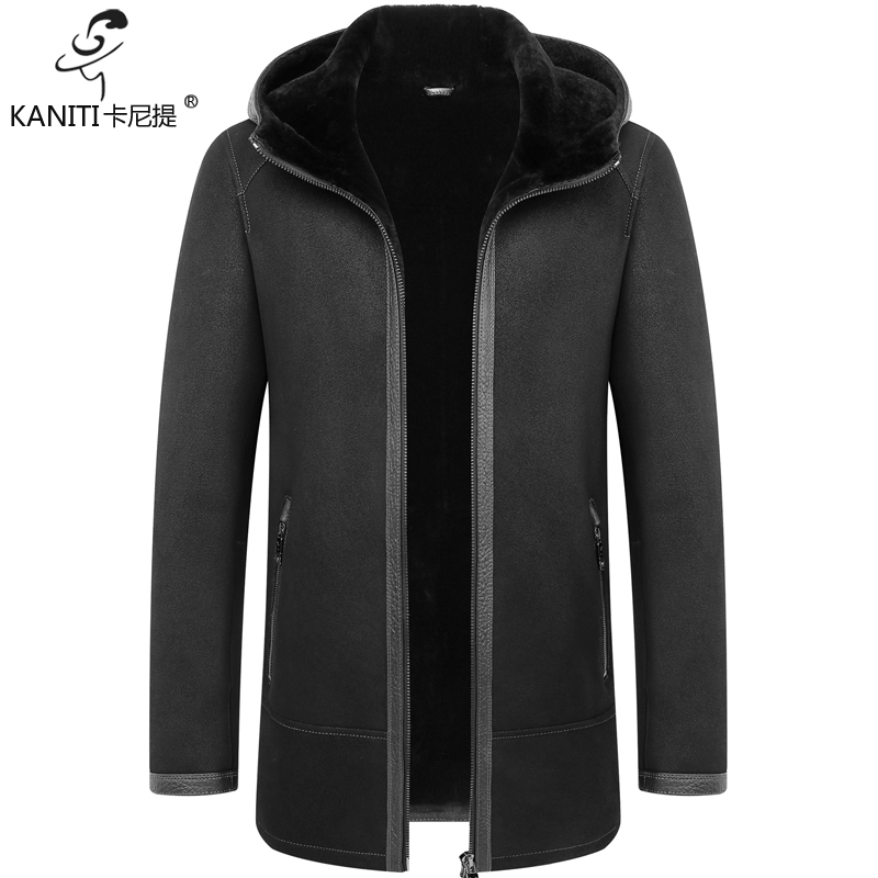 原生态连帽羊皮毛一体