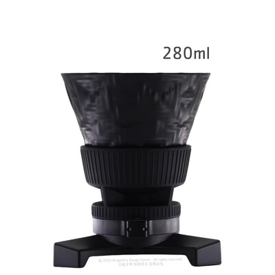 新品 三旋空 玄武平底任意杯 280ml/390ml 手冲咖啡平底开关滤杯
