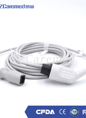 厂销兼容监护仪有创血压电缆Spacelabs-Medex，4.0M通用6针