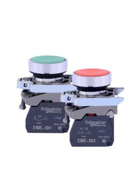 原装进口施耐德启动平头按钮XB4BA31绿色自覆位A42红色停止ZBE101