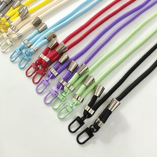 ins风简约手机斜挎绳女包背带圆形编织尼龙可调节挂脖绳网红男女