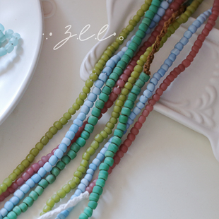 米珠进口磨砂雾面西亚楼兰琉璃珠diy配件a