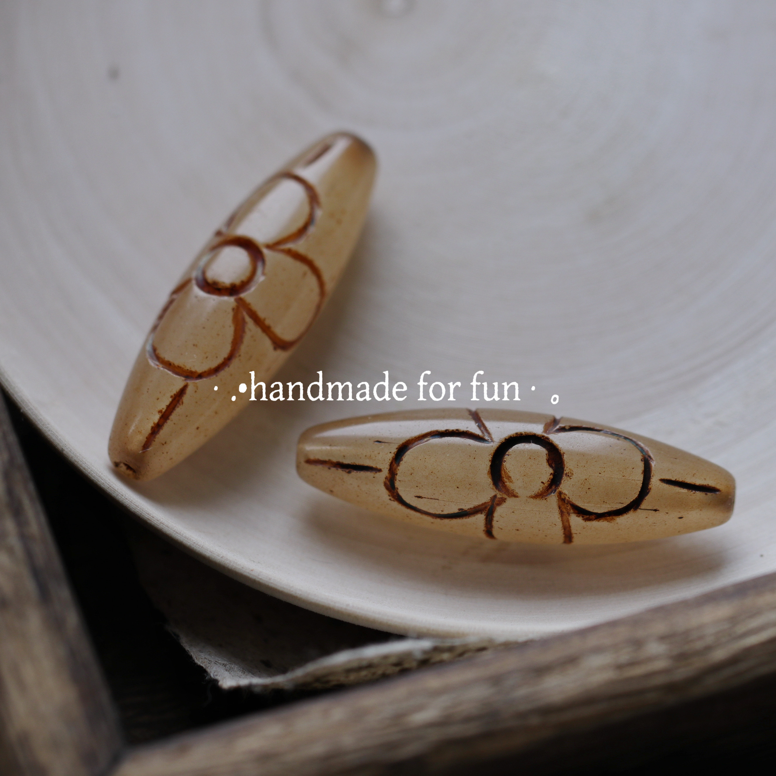 复古做旧大颗琉璃diy配件牛骨进口散珠隔珠编绳原材料