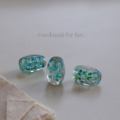 花饮水尼泊尔diy配件清透琉璃散珠编绳材料气泡长瓜珠