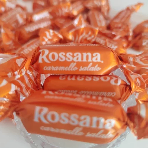 新品意大利进口Rossana洛萨娜咸味焦糖流心糖硬糖喜糖年货节日糖