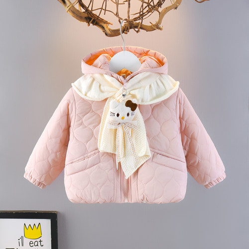 女童棉衣外套秋冬小棉服加绒加厚