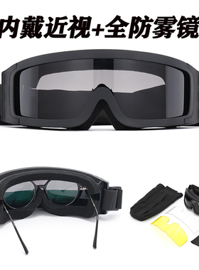 X200防雾战术护目镜防爆CS射击眼镜户外徒步防沙头盔风镜可戴近视