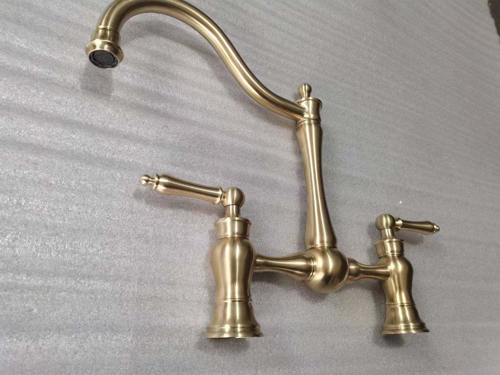 出口欧洲59铜复古厨房龙头全铜抽拉龙头拉丝锆金色预售款需要预定,家装主材,厨房龙头,淘宝优惠券,粉丝福利购,淘宝优惠卷