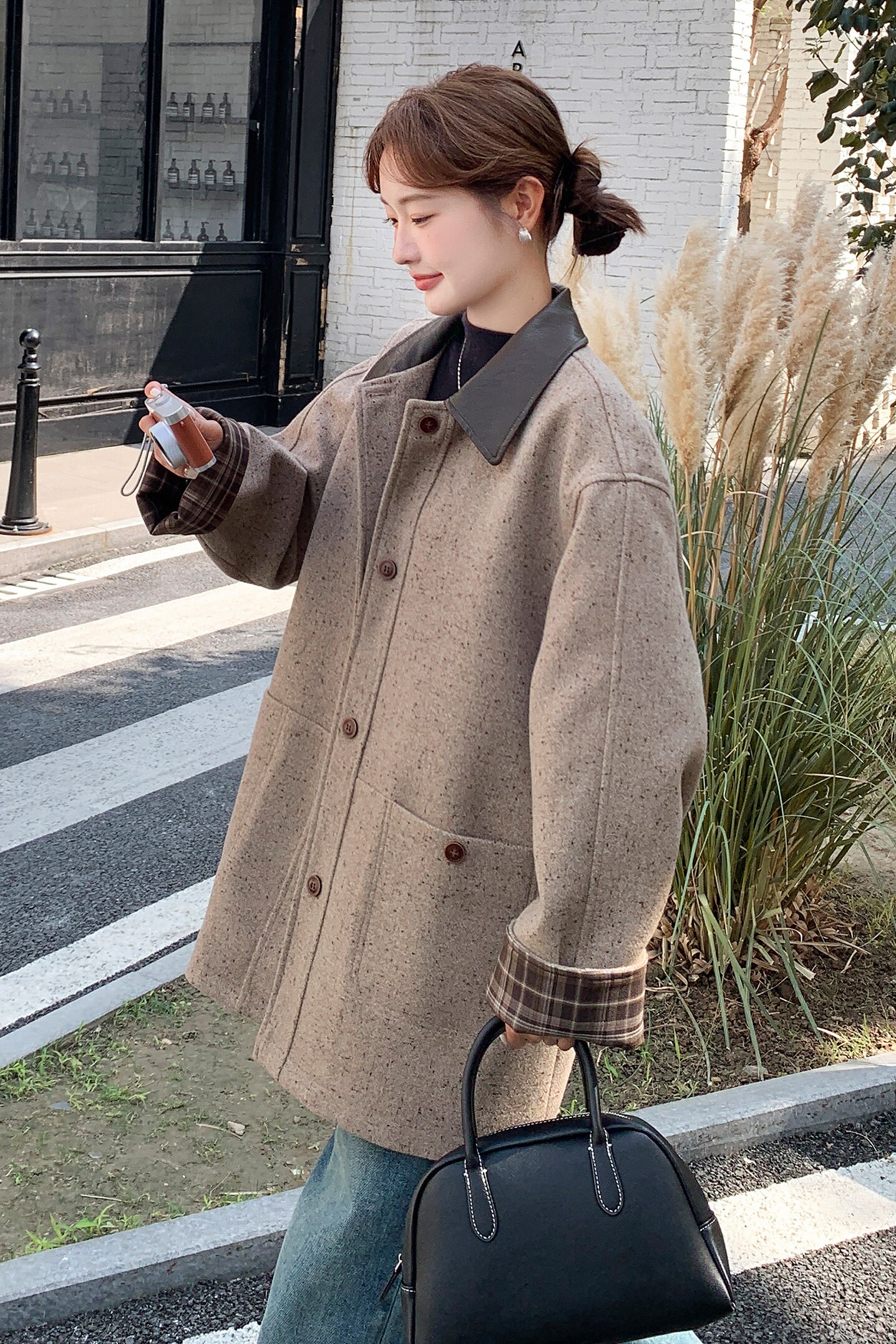 2025冬装新品夹棉毛呢外套已出货C302P225K338,女装短外套,2C103