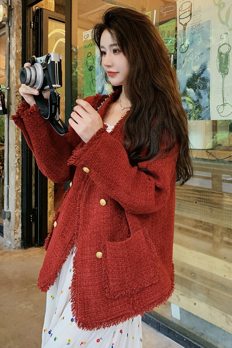 2026秋装新品主推红色小香外套2422P165K248,女装短外套,2C103