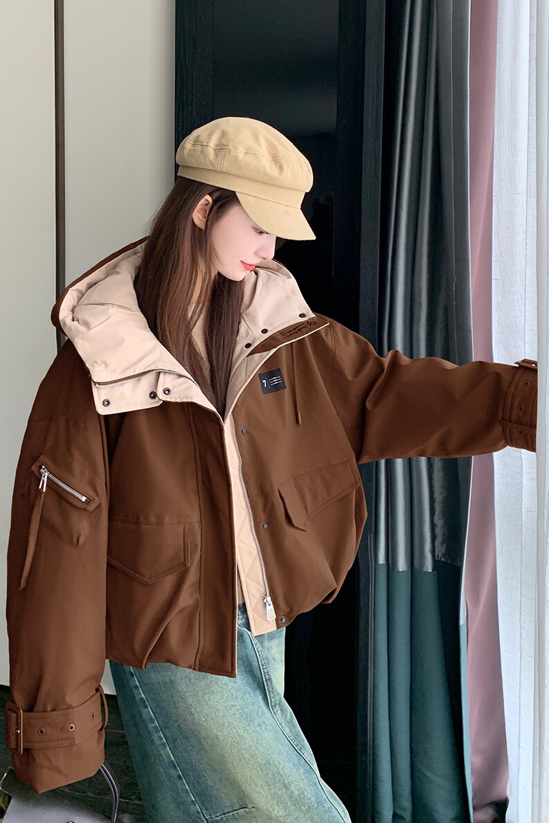 2025冬装新品兔毛加厚内胆派克服2613P199K298,女装派克服,2C103