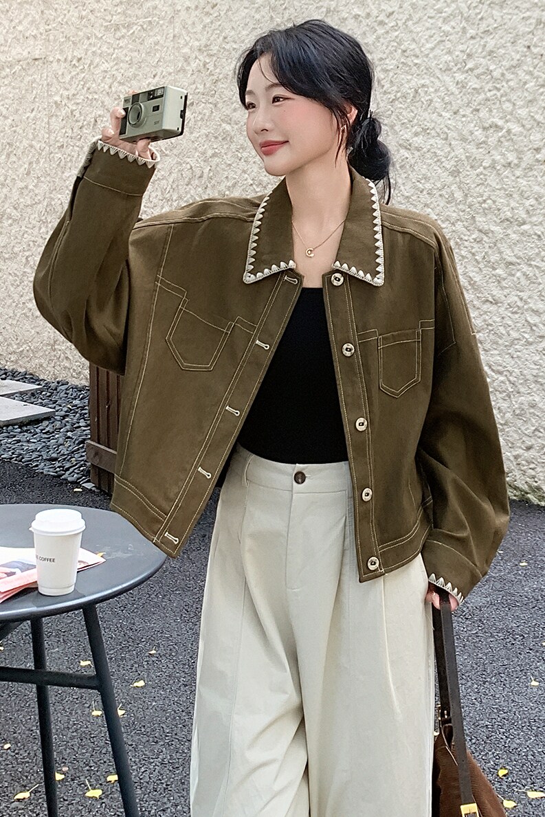 2026秋装新品主推两色外套C204P175K258,女装短外套,2C103