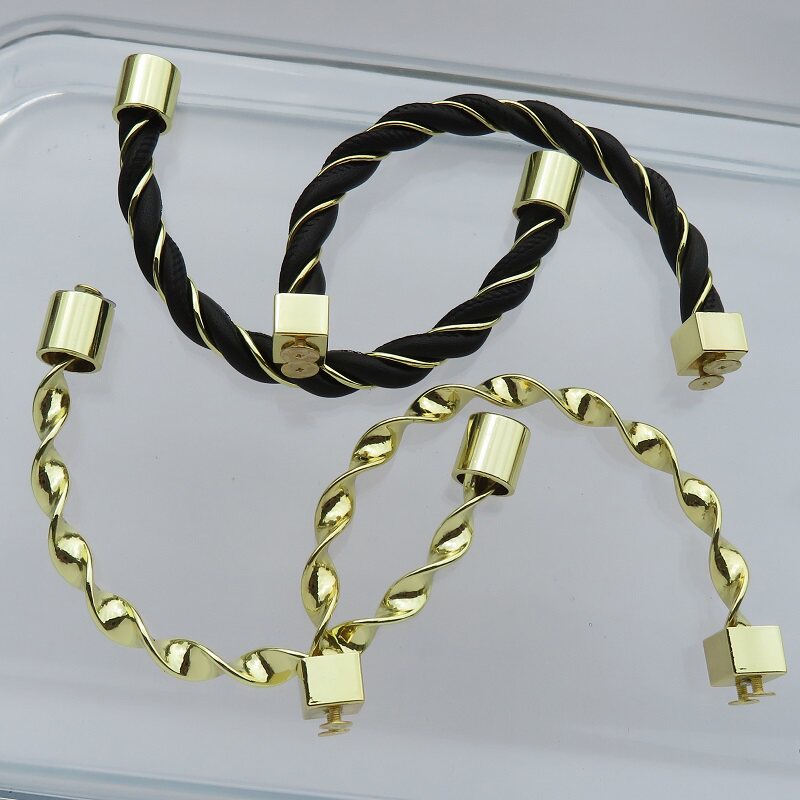 NEW WOMENS PLAID BAG HANDLE BUCKLE CYLINDER SQUARE BUCKLE TWIST TWIST WAVY WRAP ROPE HAND GRIPPER ACCESSORY