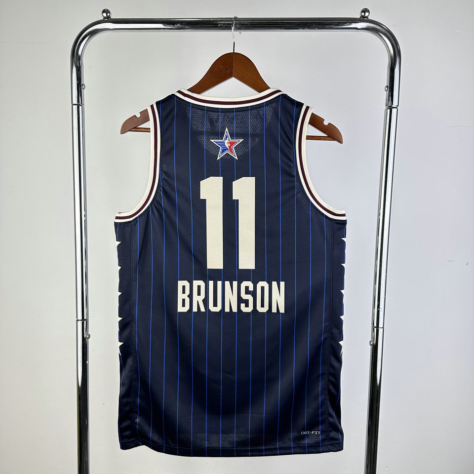 2024赛季全明星东部11号布伦森球衣 jalen brunson热压篮球服 深