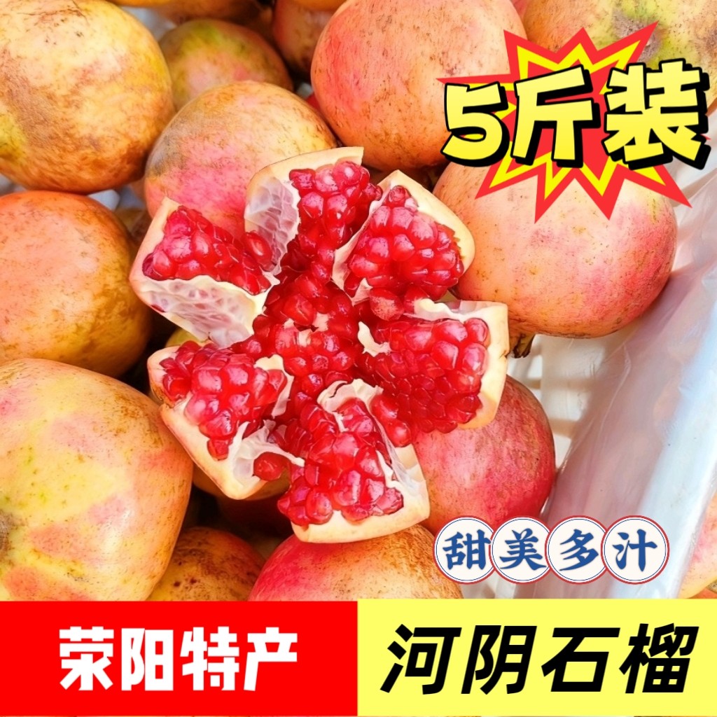 正宗荥阳河阴软籽甜石榴产地直销