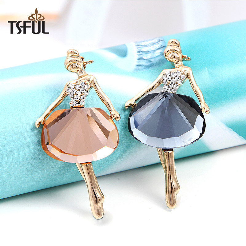 Broche femme TSFUL en cristal artificiel - Ref 1177128 Image 3