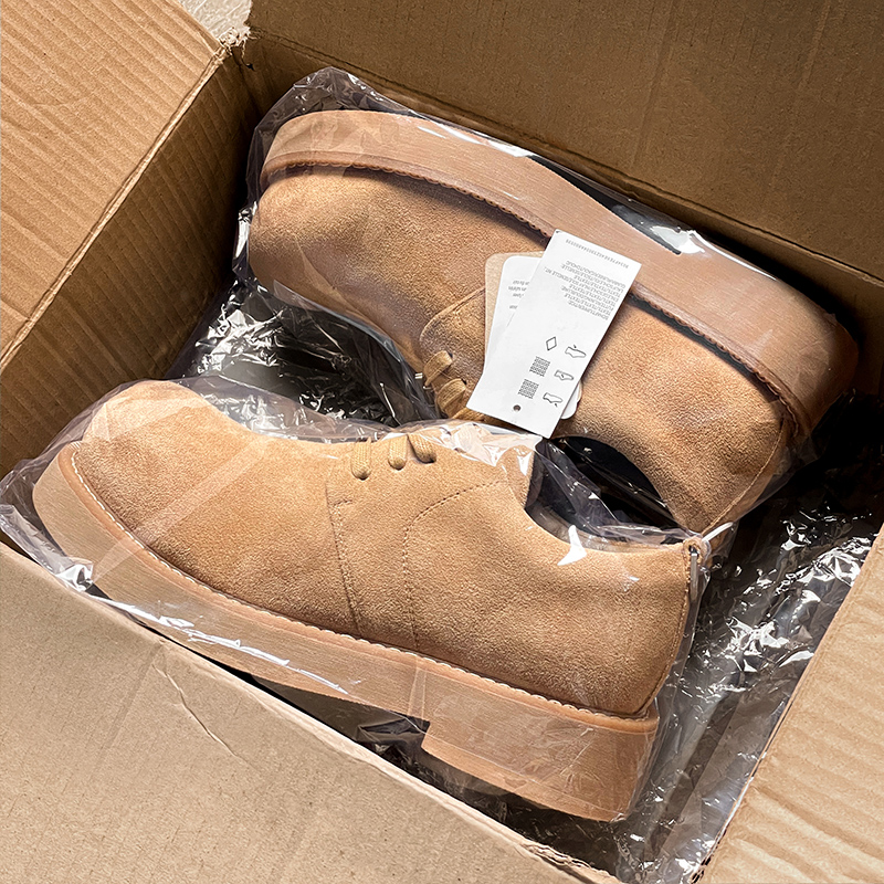 圆头德比鞋男鞋2025新款增高厚底