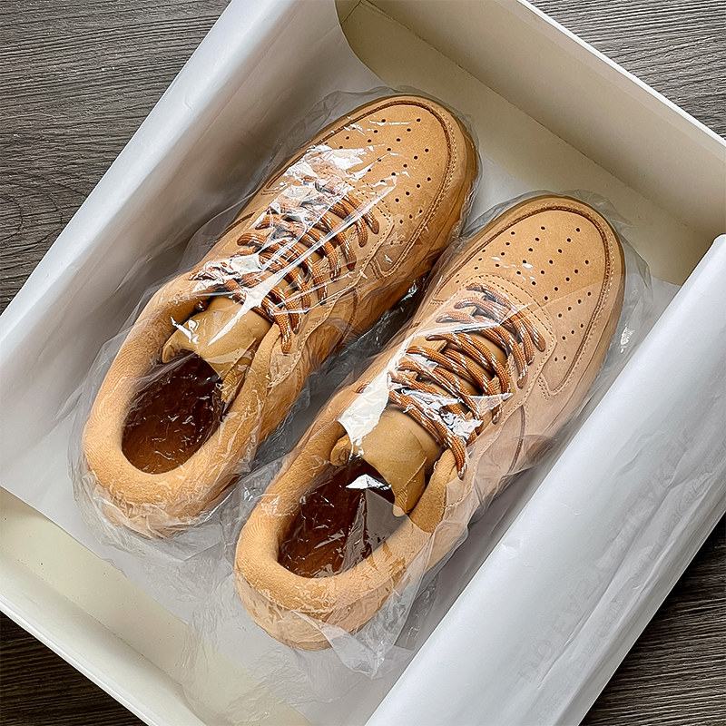 一号男鞋小麦色正品官网旗舰店莆田百搭小白鞋aj1低帮板鞋潮