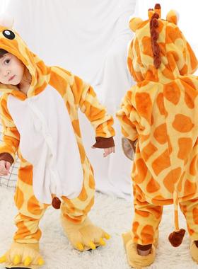 元旦圣诞节幼儿园化妆舞会服装小鹿演出服男童动物服女童长颈鹿冬