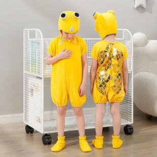 小鱼演出服女童动物服装幼儿话剧角色扮演儿童舞台剧亲子装短袖夏